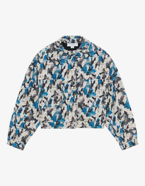 VESTE COURTE EN TWEED ET SEQUINS