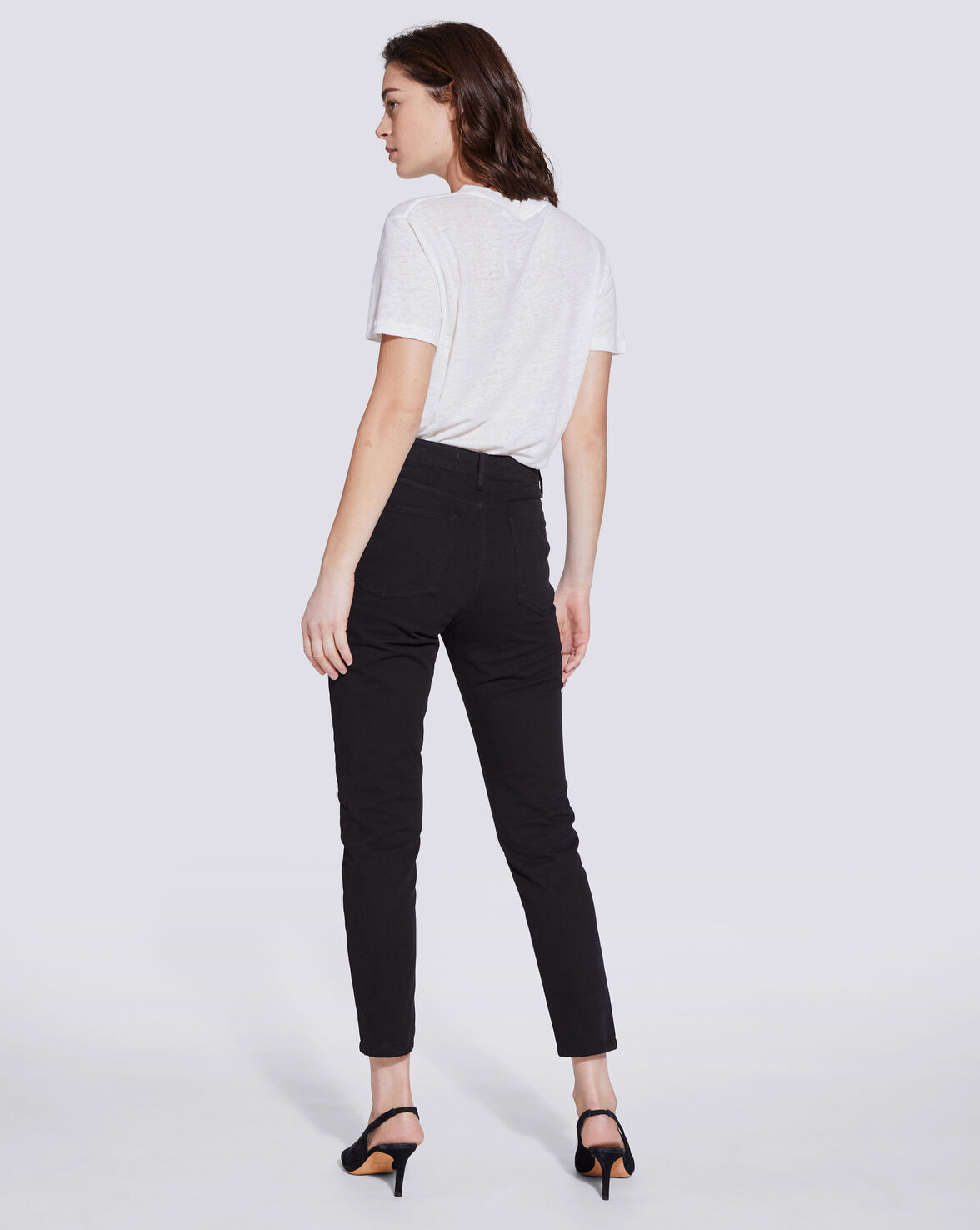ESME HIGH RISE BUTTON FRONT CROPPED JEANS image number null