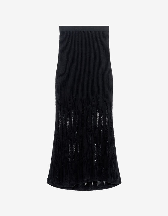 LONG LOOSE-KNIT SKIRT