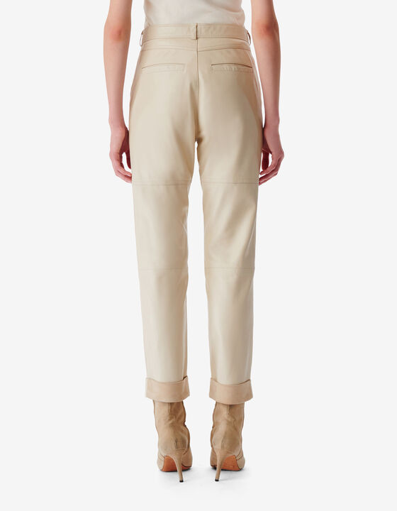 STRAIGHT LEG LEATHER PANTS