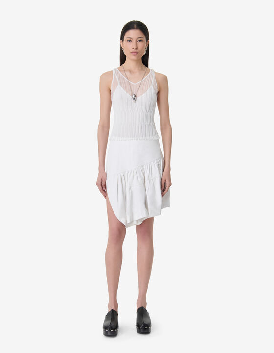 LEATHER ASYMETRICAL SKIRT