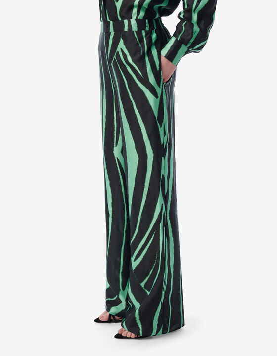 STRAIGHT SILK PANTS
