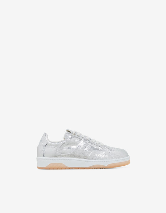SILVER LEATHER SNEAKERS