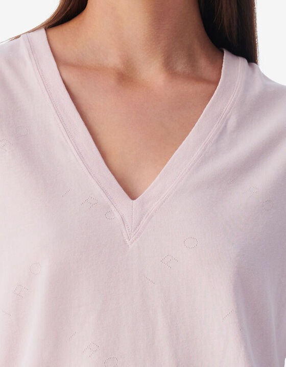 T-SHIRT COL V &Agrave; LOGO