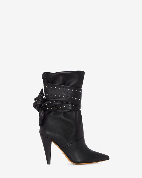 NORI STUDDED LEATHER ANKLE BOOTS