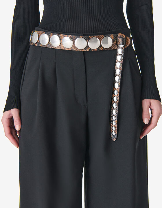 LEATHER BELT WITH STUDS