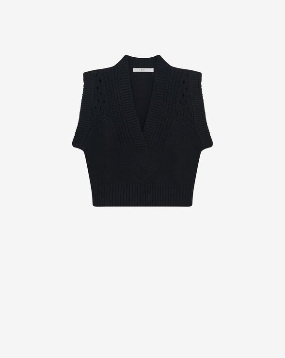NEREA V-NECK SLEEVELESS SWEATER
