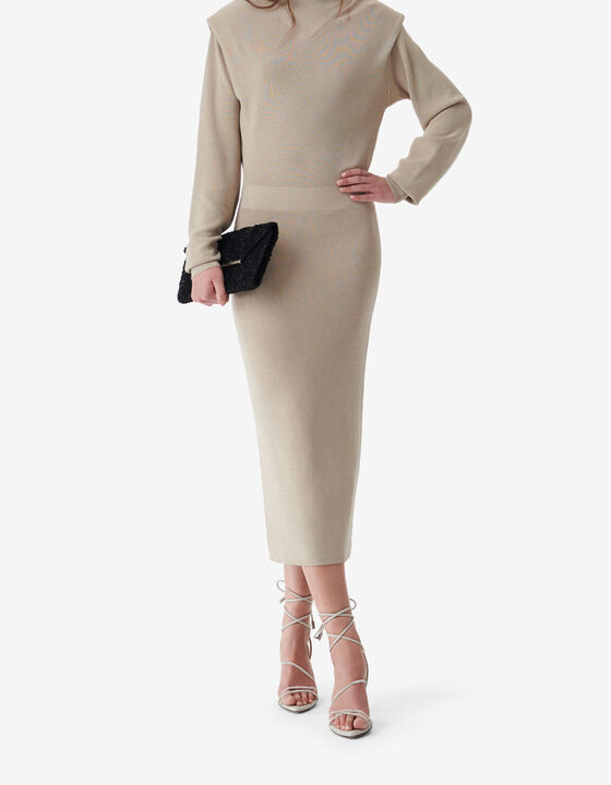 ARISTA LUREX MIDI DRESS