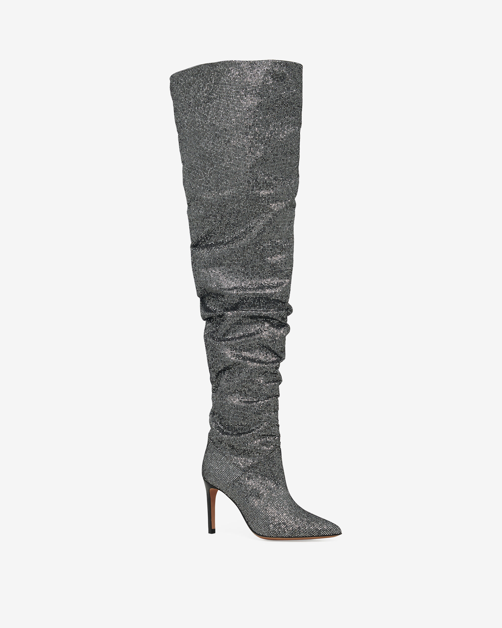 Shoedazzle Lekisha Thigh High Silver Sparkle Boots Taylor Swift Concert  movie | eBay