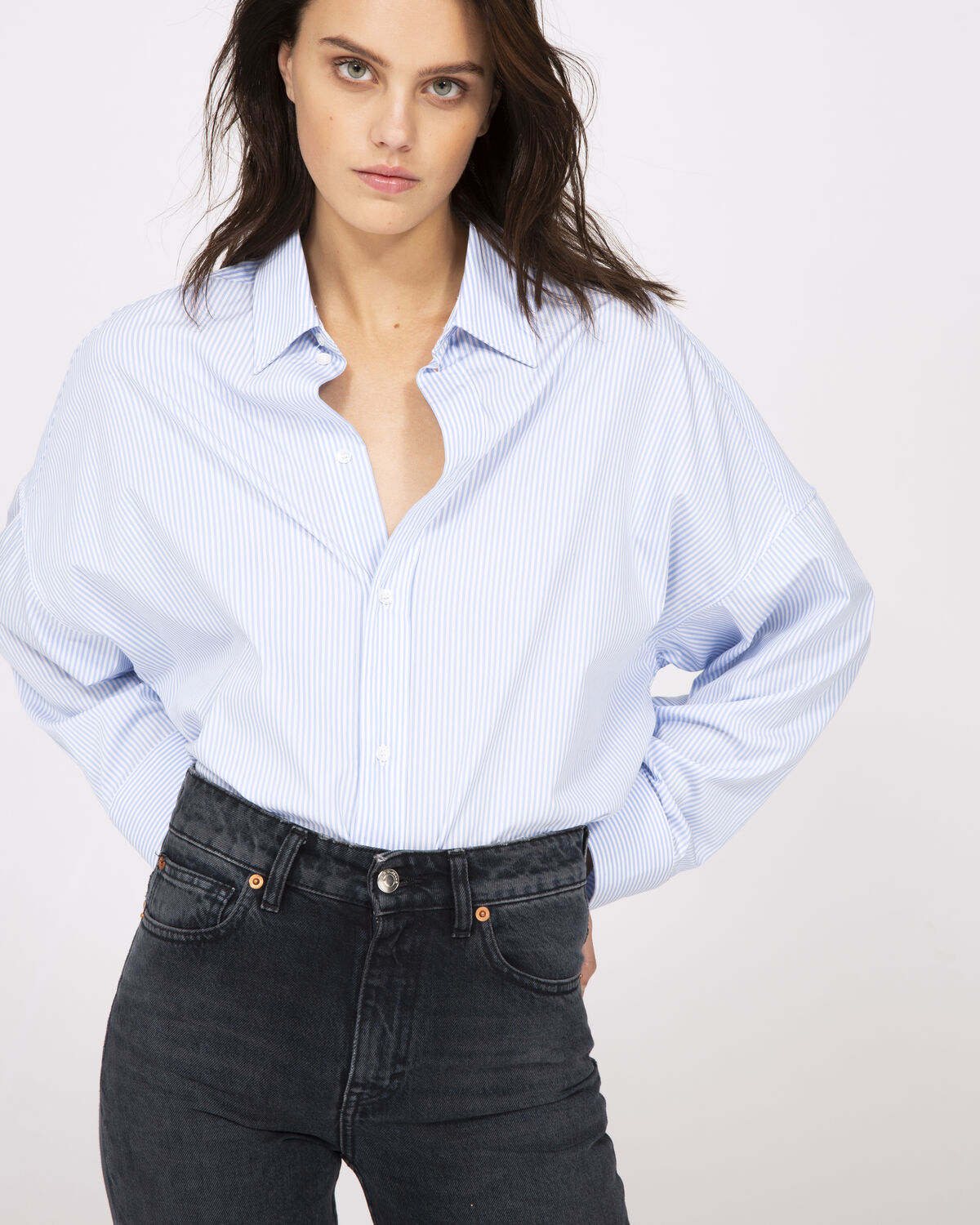 Sedate Shirt White And Blue by IRO Paris
