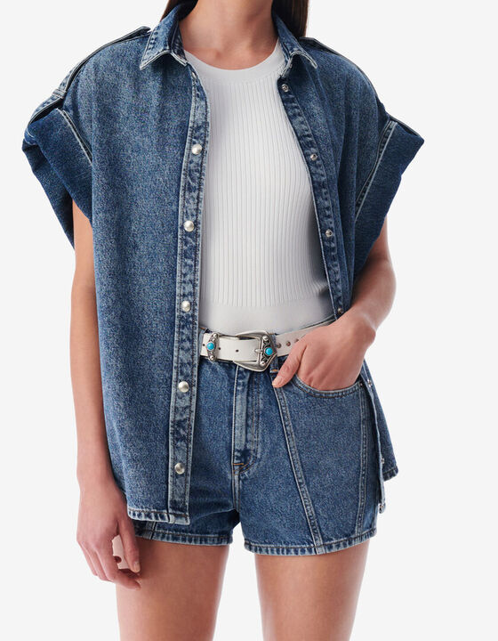 WASHED DENIM OVERSHIRT