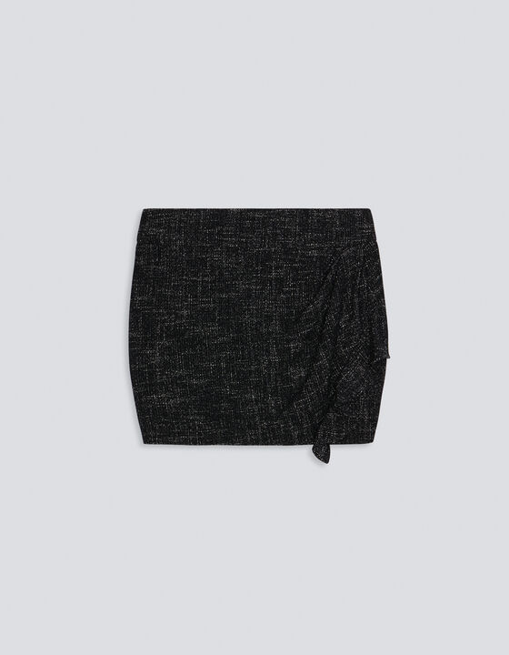 YONI TWEED AND LUREX MINI SKIRT