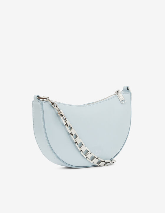 ARCCLUTCH LEATHER BAG WITH CHAIN