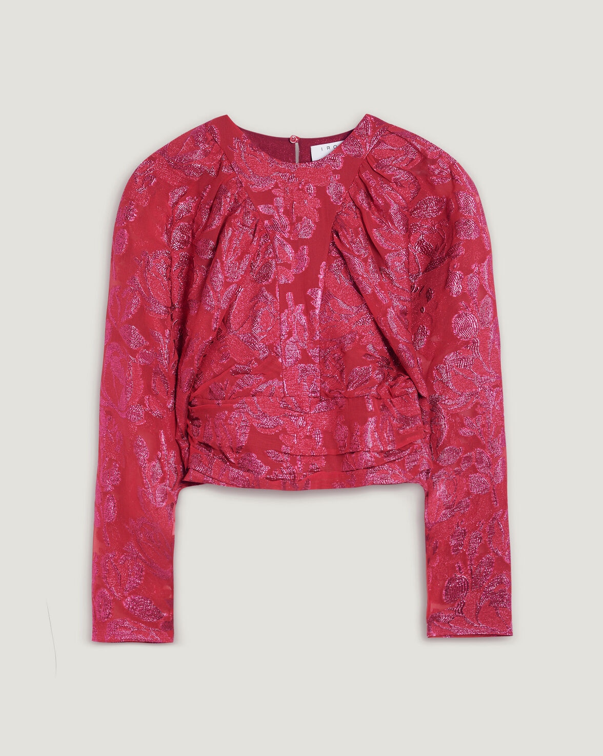 MABEL SHEER METALLIC FLORAL TOP image number null