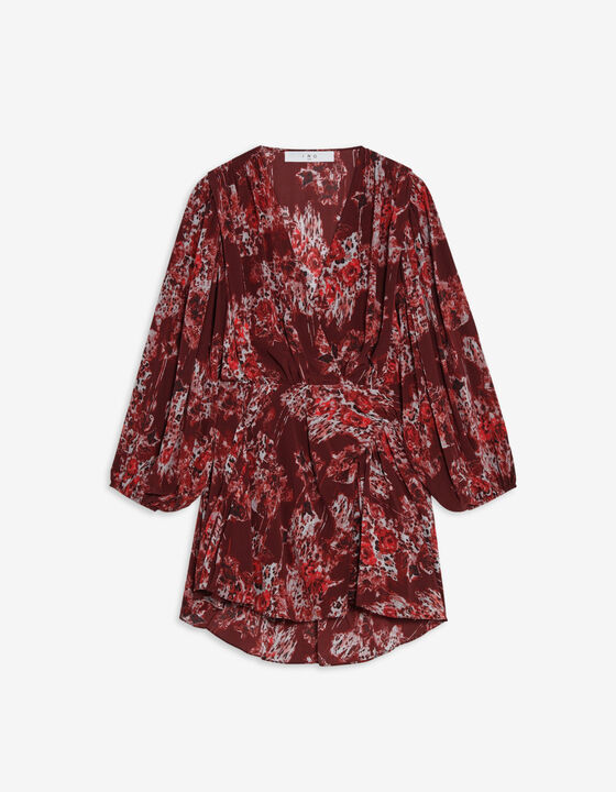 AZULA PRINT DRESS WITH V NECK