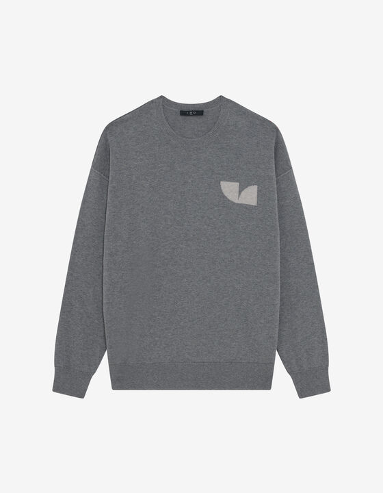 ROUND-NECK LOGO SWEATER