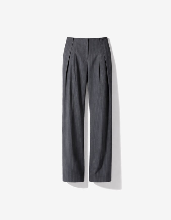 STRIPED SUIT PANTS