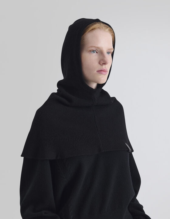 CASHMERE HOODED CAPE SCARF