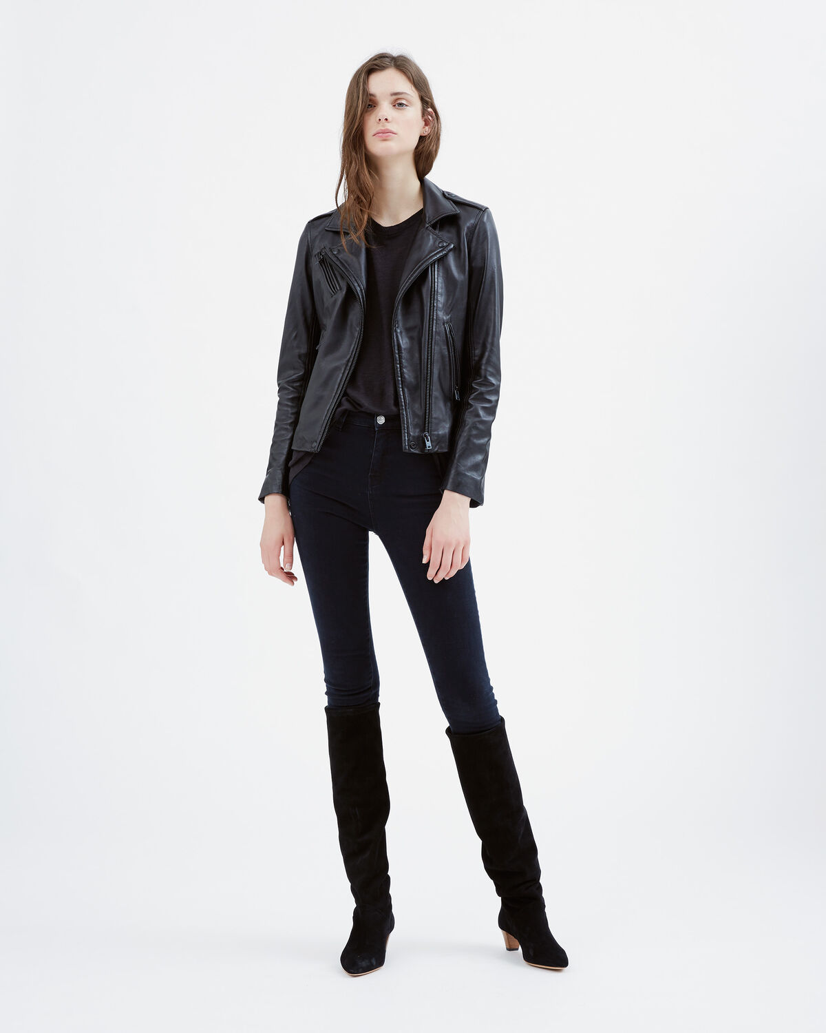 Iro Fall Winter 17 Collection Han Leather Jacket Iro Han Leather Jacket Black
