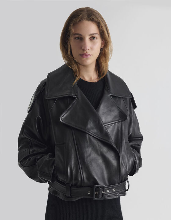 VESTE TRENCH EN CUIR