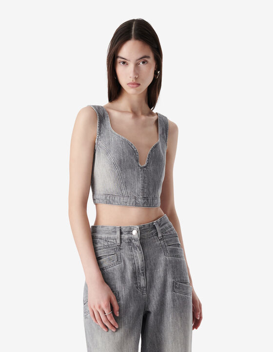 TOP COURT EN DENIM