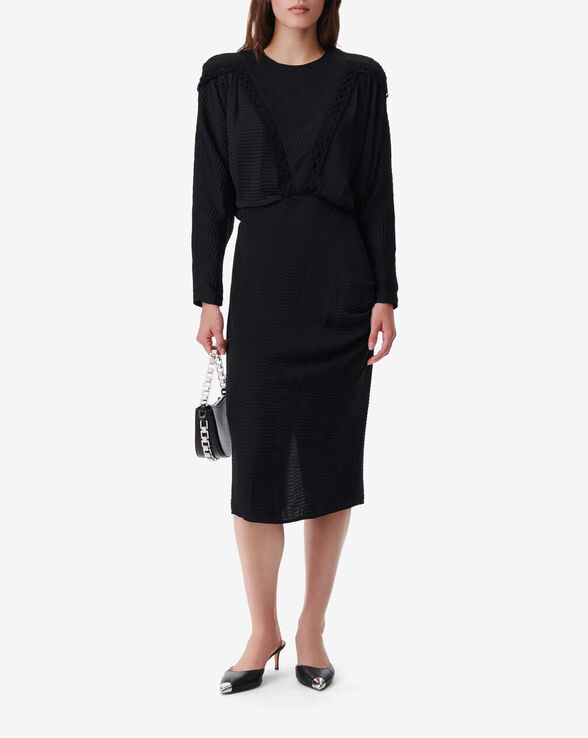 NICOA MIDI DRESS WITH SHOULDER PADS