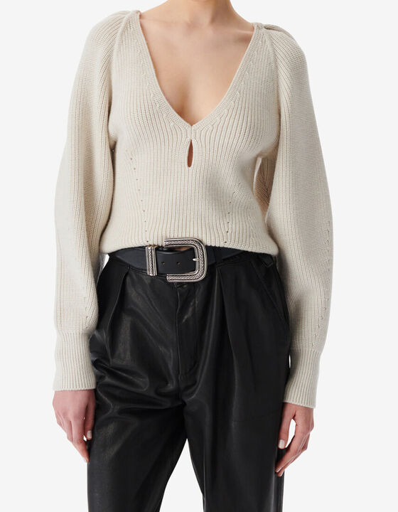V-NECK WOOL SWEATER
