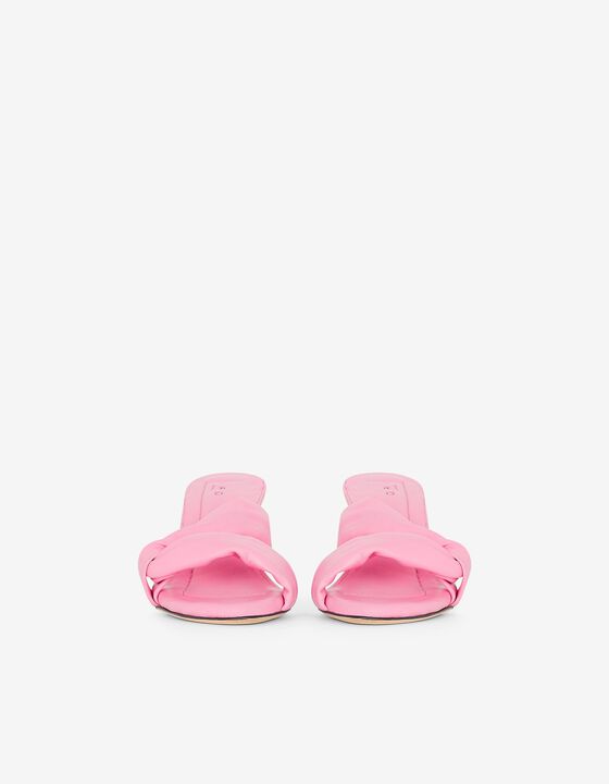 DRAPE HEELED LEATHER MULES