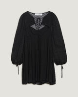 DIXON OPEN HALTER BABYDOLL MINI DRESS image number null