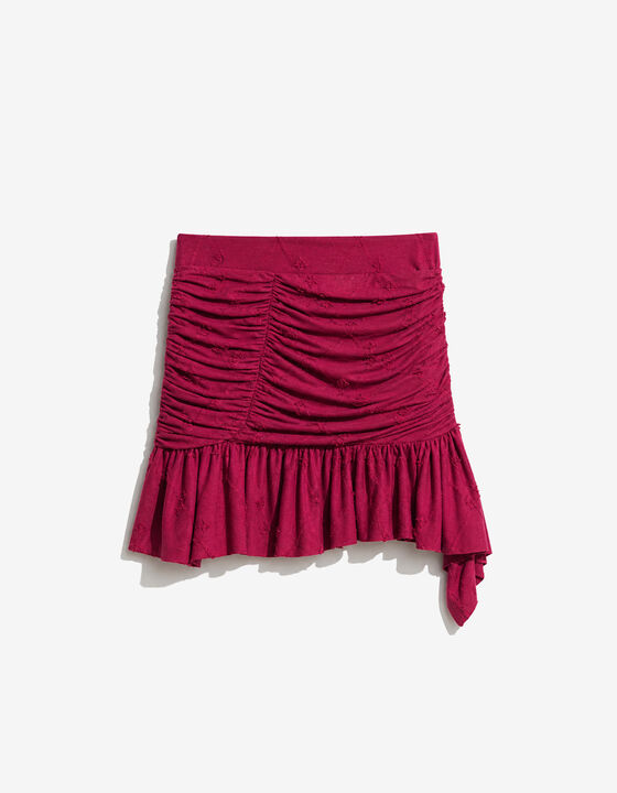 ASYMMETRICAL TEXTURED SKIRT