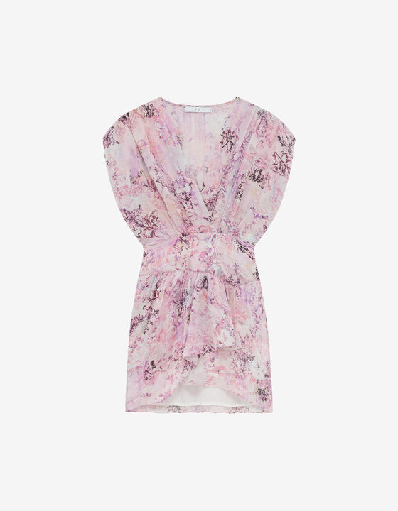 SHORT PRINTED SILK DRESS