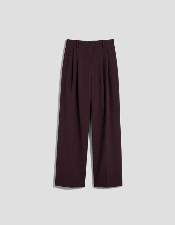 HIGH-RISE WIDE-LEG TROUSERS
