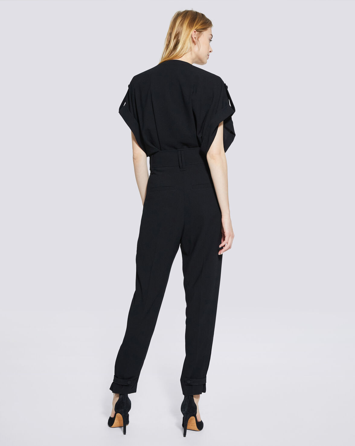 CASPIAN RELAXED V NECK JUMPSUIT image number null