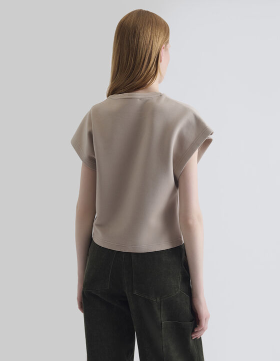 STRUCTURED-SHOULDER T-SHIRT