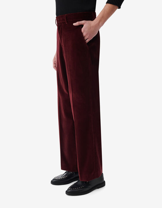 VELVET-EFFECT PANTS