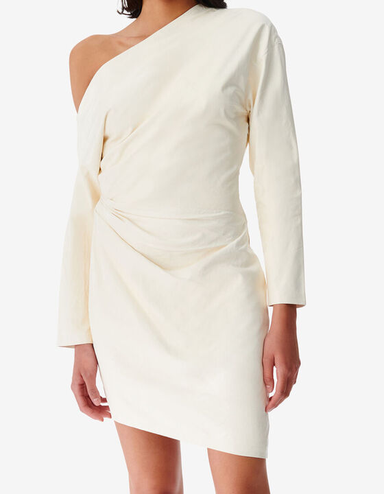 ASYMMETRIC LEATHER DRESS