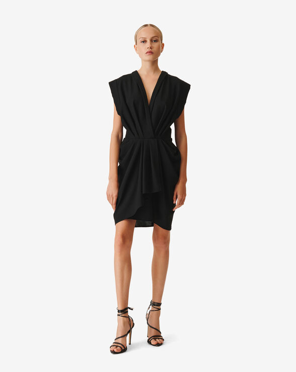 ROBE COURTE EN LAINE COL V PHEAO