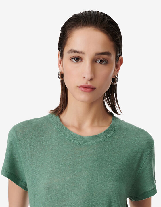 ROUND-NECK LINEN T-SHIRT