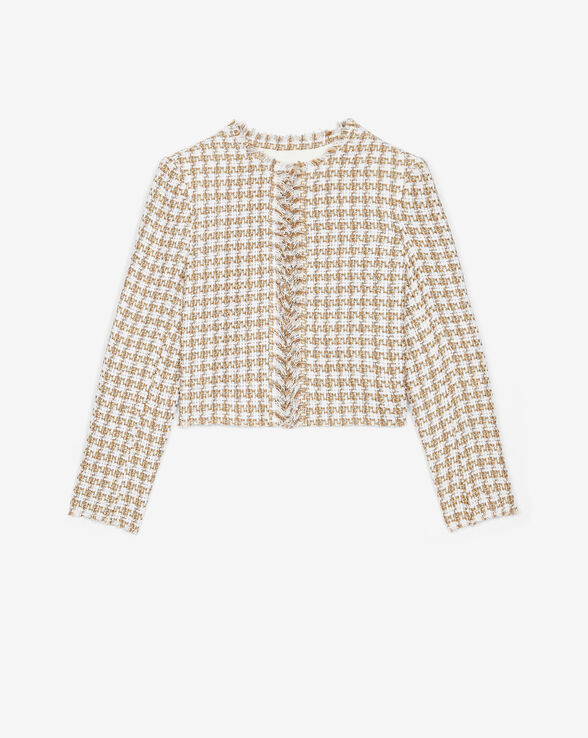 GIOVANA ROUND-NECK TWEED JACKET