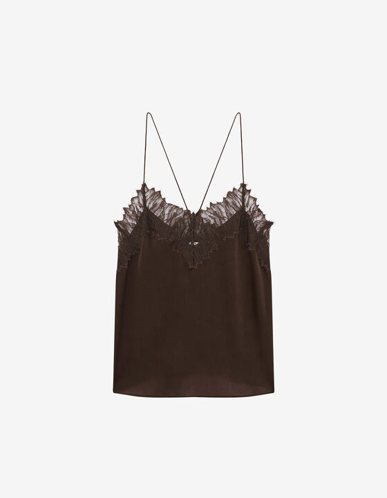 CARACO EN SOIE ET DENTELLE