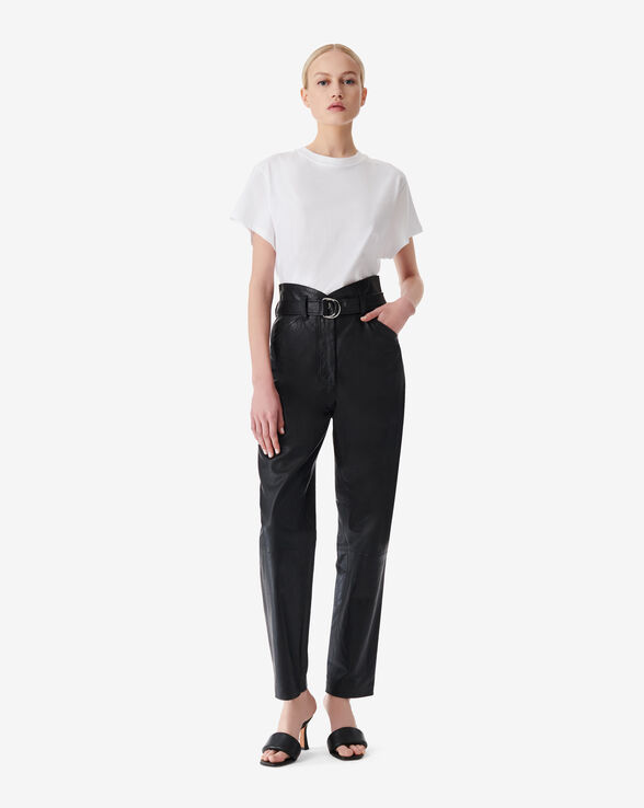 LENAM HIGH WAISTED LEATHER TROUSERS