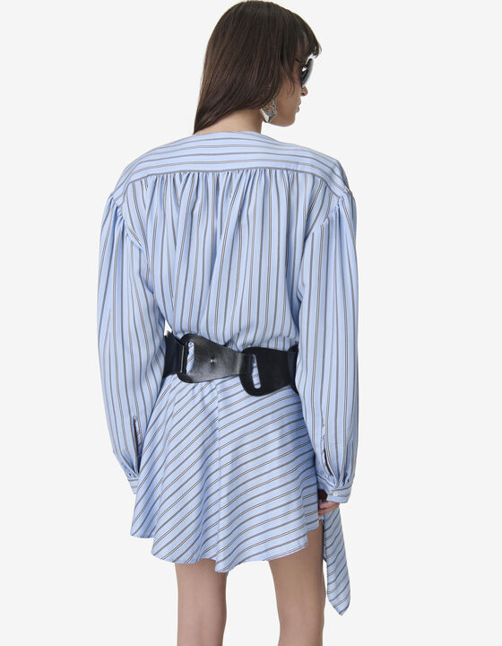 ASYMMETRICAL STRIPED DRESS
