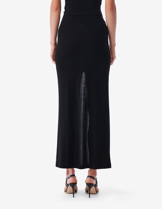 SLIT MIDI SKIRT