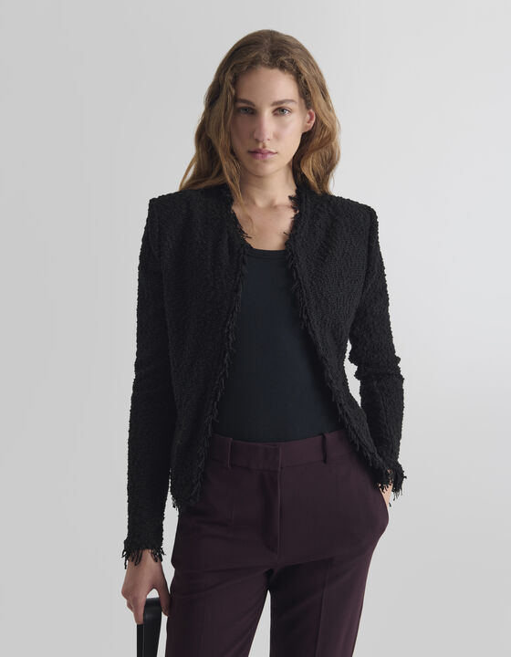 VESTE CLASSIQUE &Agrave; FRANGES