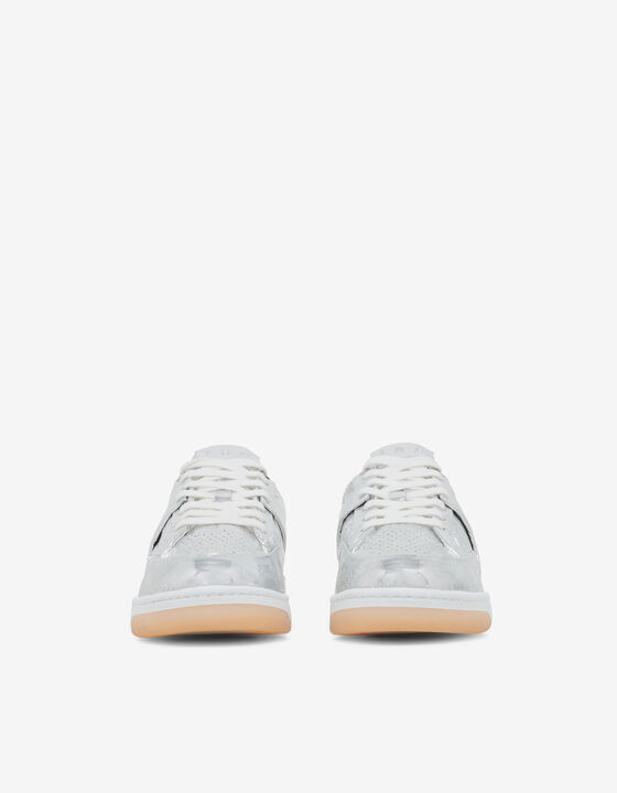 SILVER LEATHER SNEAKERS