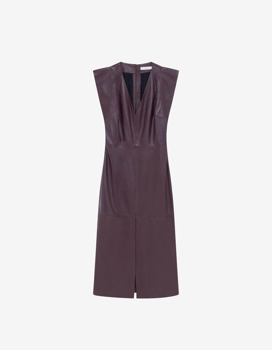 ROBE MIDI EN CUIR