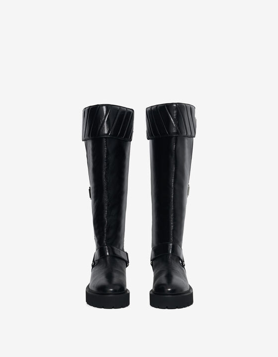 LUG SOLE BIKER BOOTS