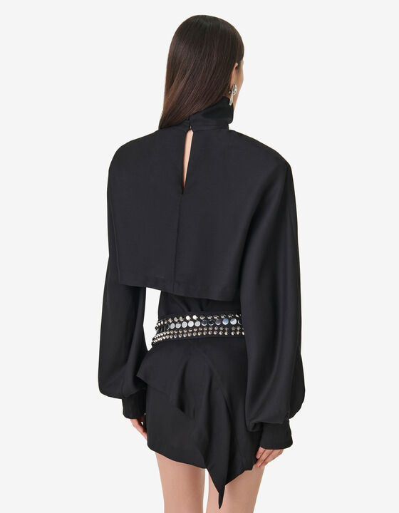 HIGH-NECK DRESS WITH STUDS