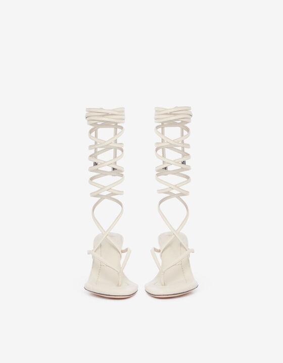 LEATHER HEELED SANDALS