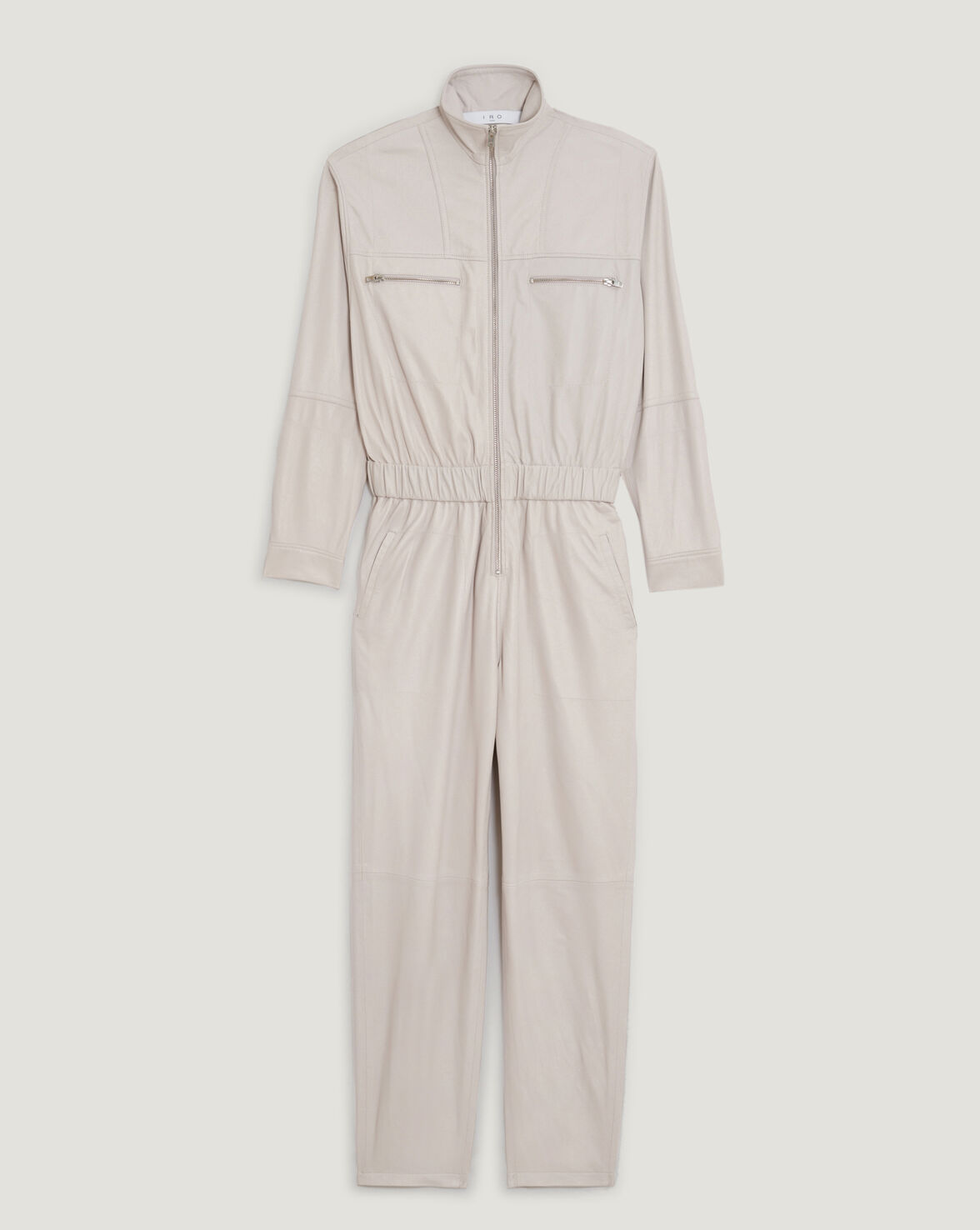 IKARAZ ZIPPER FRONT LEATHER JUMPSUIT image number null